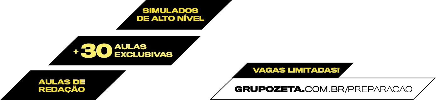Simulados de alto nível, +30 aulas exclusivas e aulas de redação. Vagas ilimitadas!